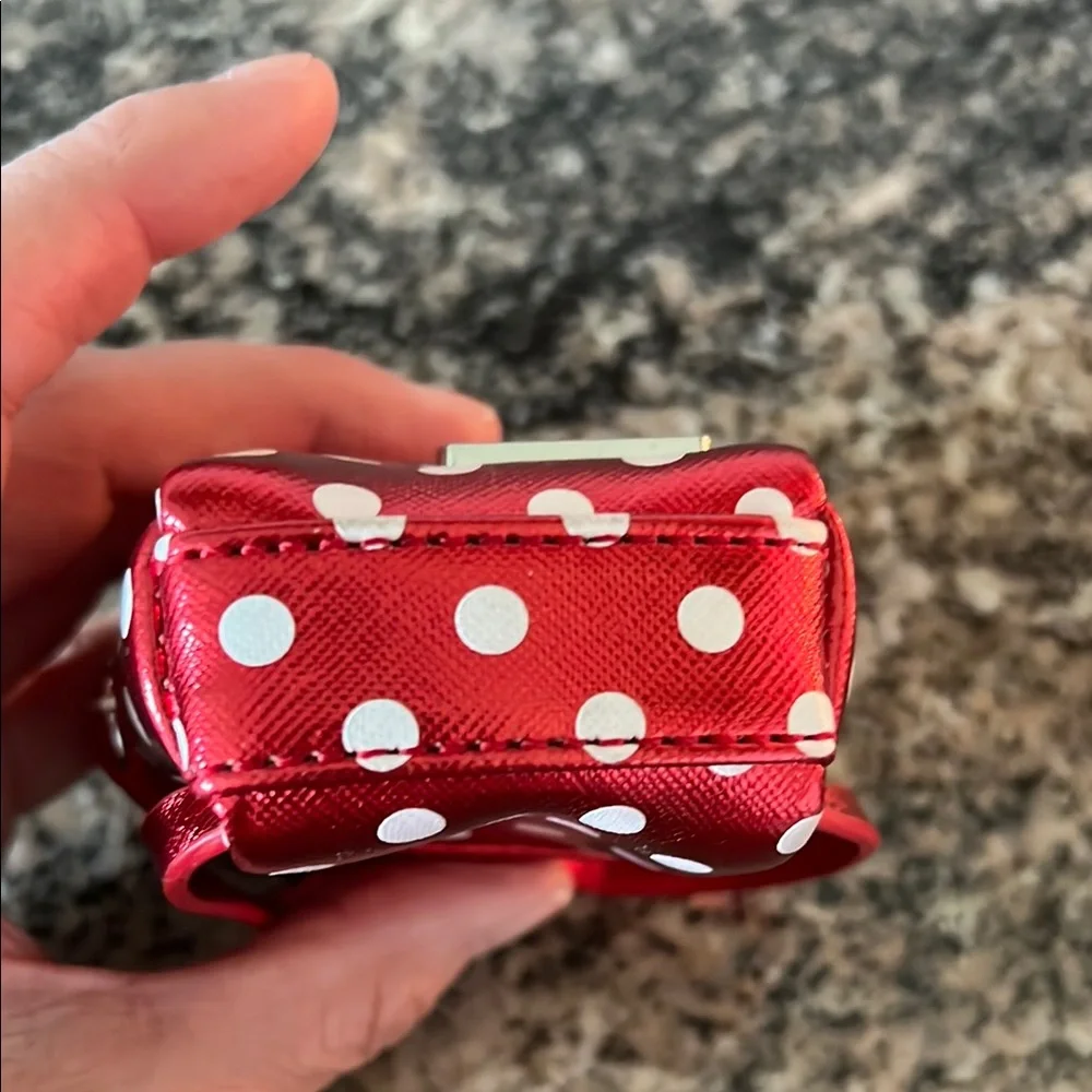 Loungefly Shiny Red and White Polka Dot Kids Backpack